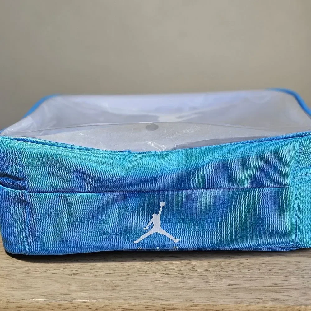 Air Jordan UNC Shoe Bag Soft Box Translucent Blue Jumpman Logo Zippers Brand New